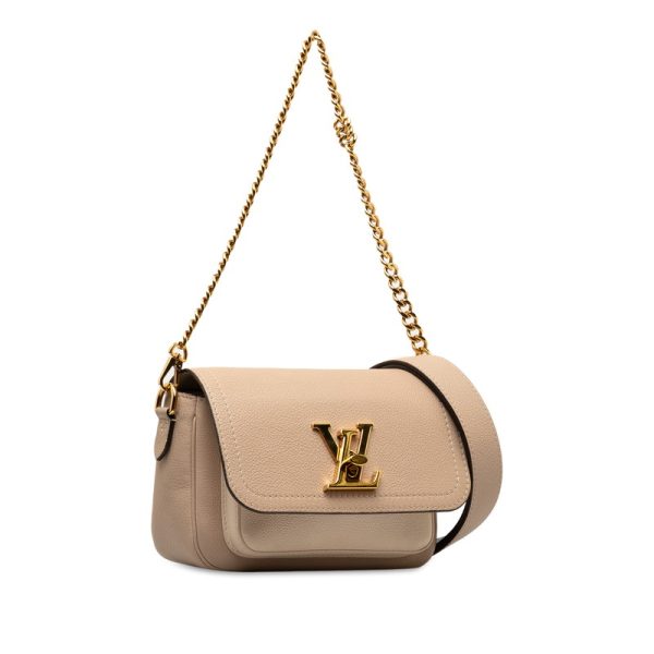 1 0149707 3 Louis Vuitton Lock Me Tender Shoulder Bag 2WAY Beige