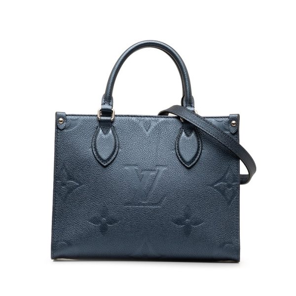 1 0149757 1 Louis Vuitton Monogram Empreinte On the Go PM Shoulder Bag Blue