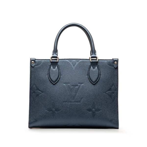 1 0149757 3 Louis Vuitton Monogram Empreinte On the Go PM Shoulder Bag Blue