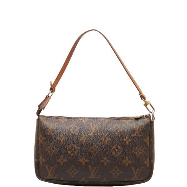 1 0149897 3 Louis Vuitton Monogram Pochette Accessoire Shoulder Bag Brown