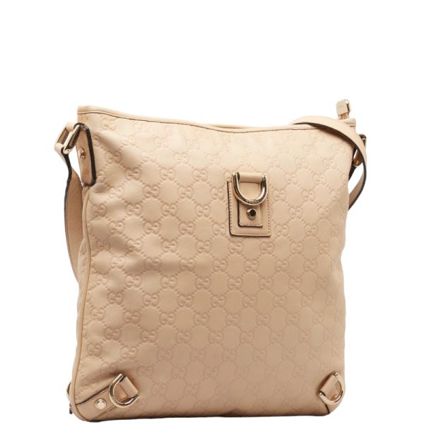 1 0149900 2 Gucci Guccishima Abby Crossbody Shoulder Bag 131326 Beige Leather