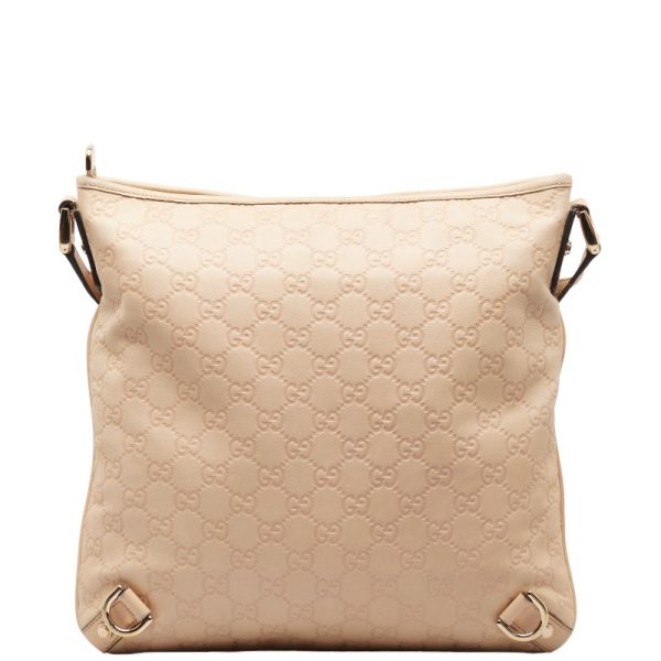 1 0149900 3 Gucci Guccishima Abby Crossbody Shoulder Bag 131326 Beige Leather