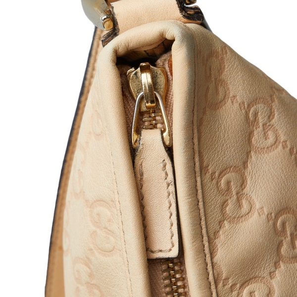 1 0149900 6 Gucci Guccishima Abby Crossbody Shoulder Bag 131326 Beige Leather