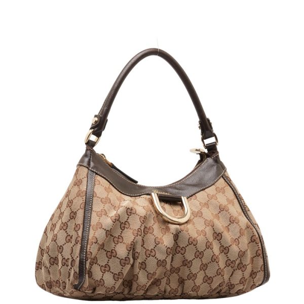 1 0149901 2 Gucci GG Canvas Abbey Handbag Tote Bag Beige Brown Canvas