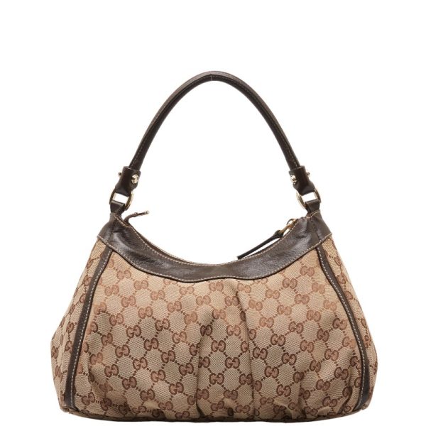 1 0149901 3 Gucci GG Canvas Abbey Handbag Tote Bag Beige Brown Canvas