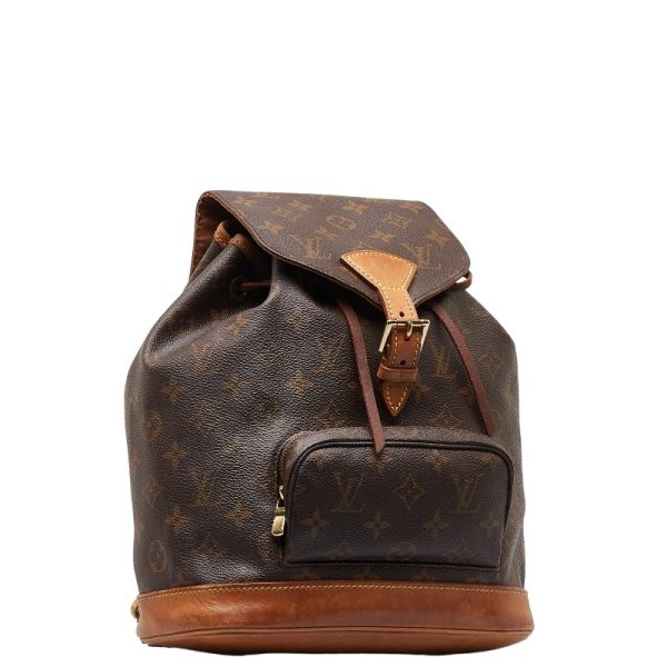 1 0149959 2 Louis Vuitton Montsouris MM Rucksack Backpack M51136 Brown