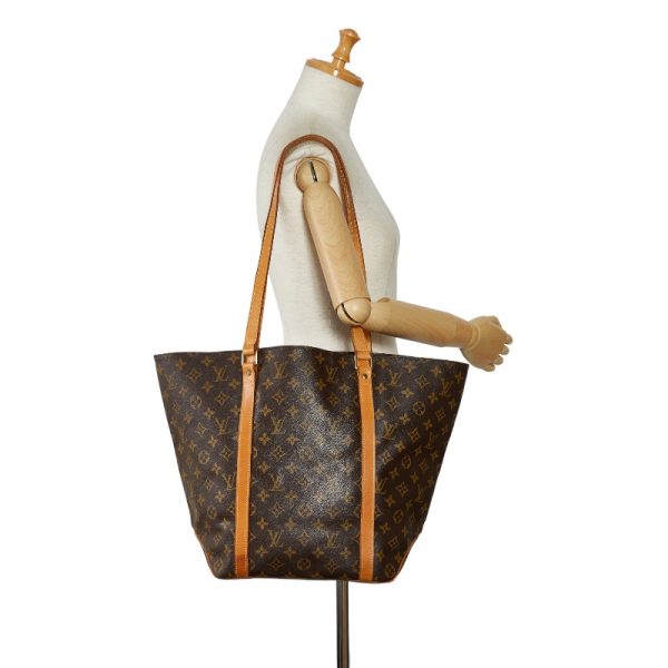 1 0149961 9 Louis Vuitton Monogram Sack Shopping Shoulder Bag Brown