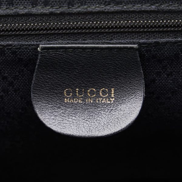 1 0150328 8 Gucci Bamboo Rucksack Backpack Black Leather