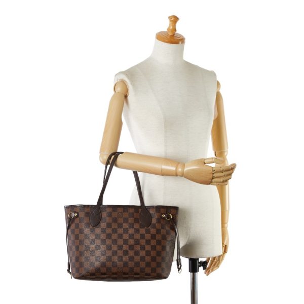 1 0150492 10 Louis Vuitton Damier Neverfull PM Tote Brown