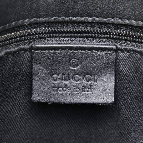 1 0150509 8 Gucci GG canvas shoulder bag black leather