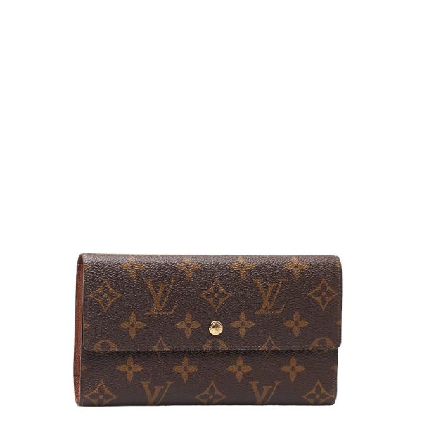 1 0150575 1 Louis Vuitton Porte Tresor International Long Wallet M61215 Brown