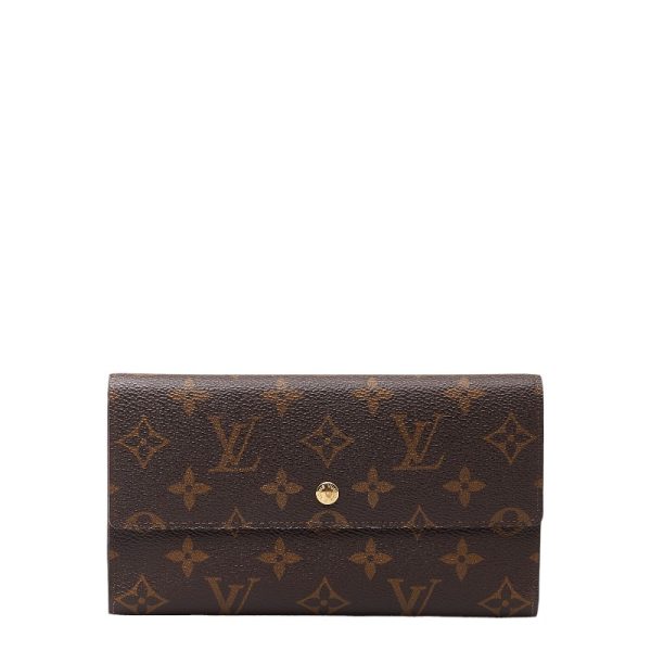 1 0150575 4 Louis Vuitton Porte Tresor International Long Wallet M61215 Brown