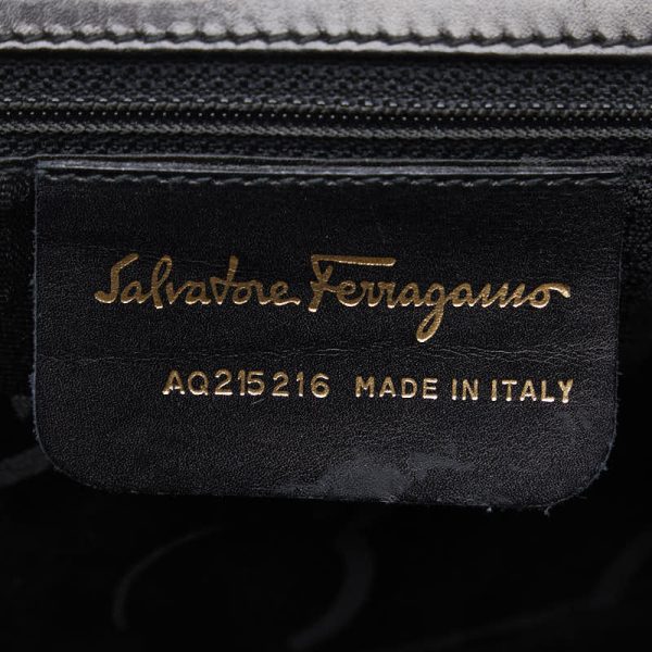 1 0150718 9 Salvatore Ferragamo Vara Ribbon Shoulder Bag 2WAY Black