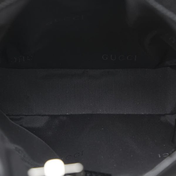 1 0151160 6 Gucci Jackie Handbag Black Canvas Leather