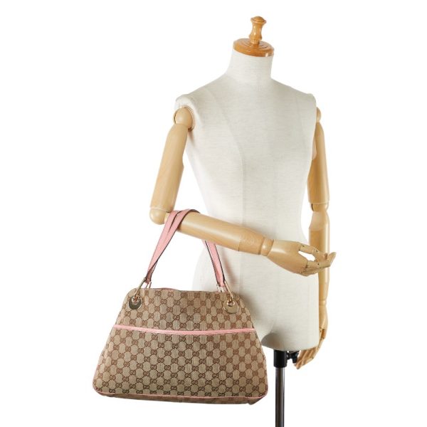 1 0151264 11 Gucci GG canvas handbag beige pink canvas leather