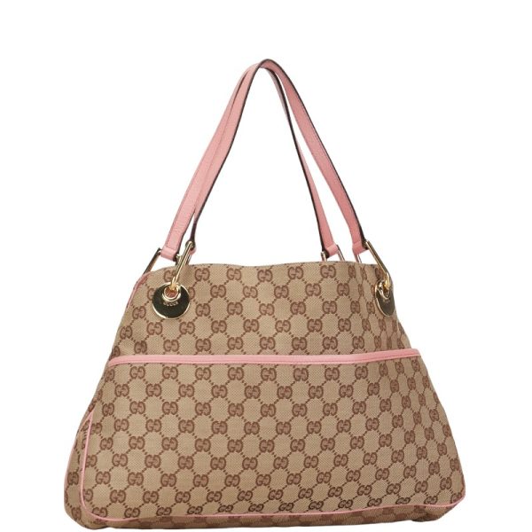 1 0151264 2 Gucci GG canvas handbag beige pink canvas leather