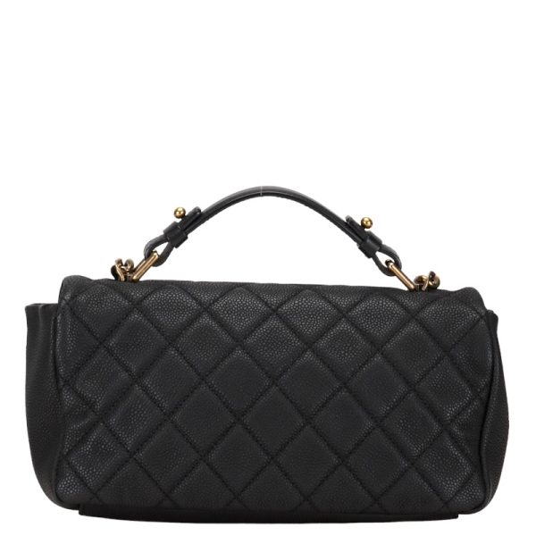 1 0151499 3 CHANEL Matelasse 25 Coco Mark Chain Bag Black