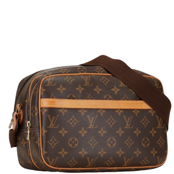 1 0151511 2 Louis Vuitton Monogram Reporter PM Shoulder Bag Brown