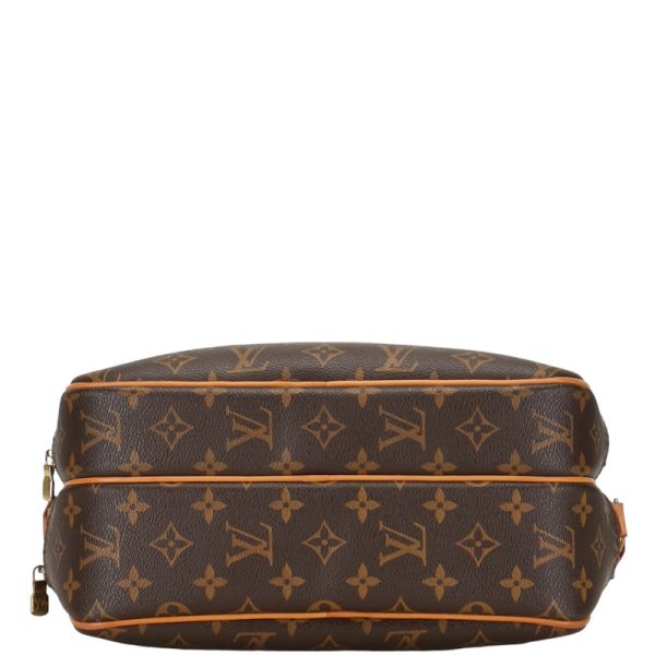 1 0151511 4 Louis Vuitton Monogram Reporter PM Shoulder Bag Brown