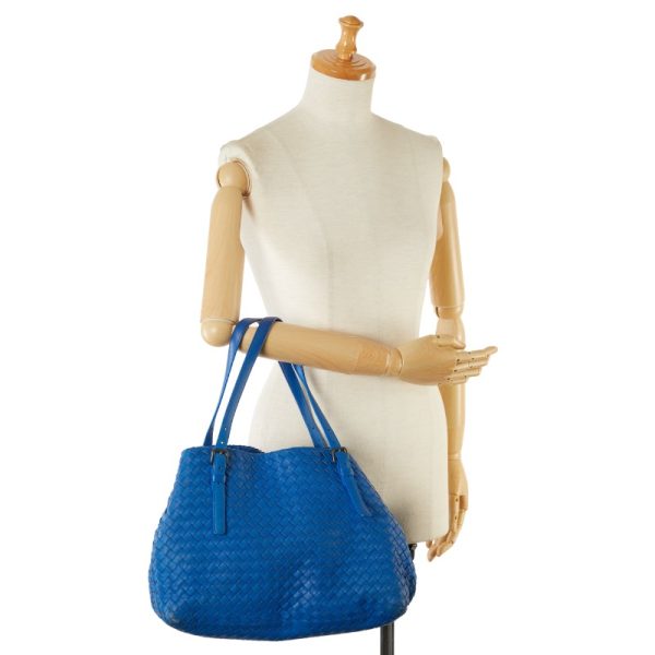 1 0151526 10 Bottega Veneta Intrecciato Tote Bag Shoulder Bag Blue