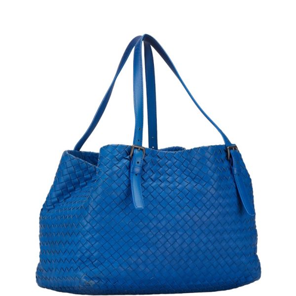 1 0151526 2 Bottega Veneta Intrecciato Tote Bag Shoulder Bag Blue