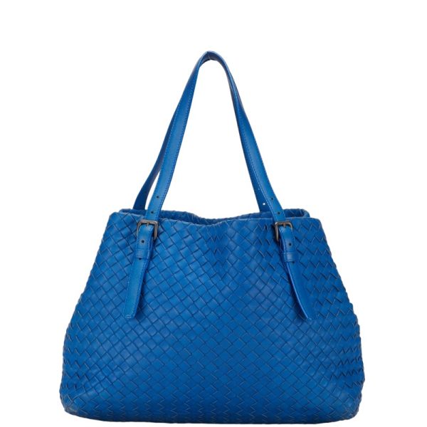 1 0151526 3 Bottega Veneta Intrecciato Tote Bag Shoulder Bag Blue