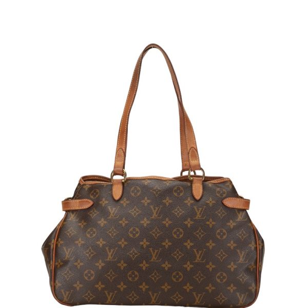 1 0151600 3 Louis Vuitton Monogram Batignolles M51154 Brown Leather