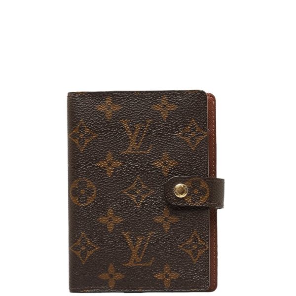 1 0151760 1 Louis Vuitton Monogram Agenda PM Notebook Cover 6 Holes Brown