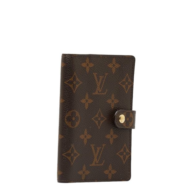 1 0151760 2 Louis Vuitton Monogram Agenda PM Notebook Cover 6 Holes Brown