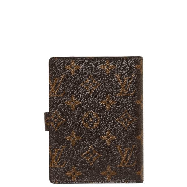 1 0151760 3 Louis Vuitton Monogram Agenda PM Notebook Cover 6 Holes Brown