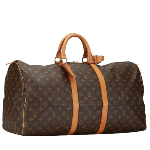 1 0151778 2 Louis Vuitton Monogram Keepall 55 Bag M41424 Brown