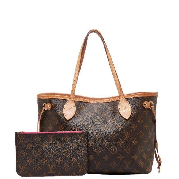 1 0151779 1 Louis Vuitton Monogram Neverfull PM Tote Bag Brown