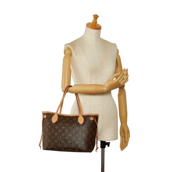 1 0151779 12 Louis Vuitton Monogram Neverfull PM Tote Bag Brown