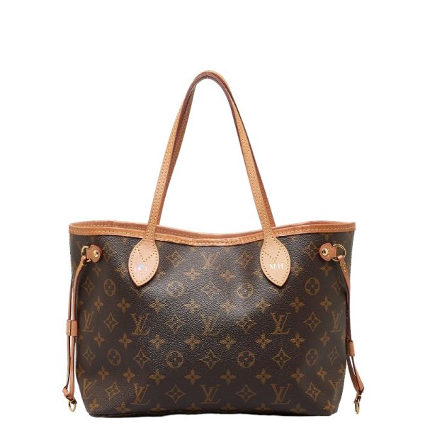 1 0151779 2 Louis Vuitton Monogram Neverfull PM Tote Bag Brown