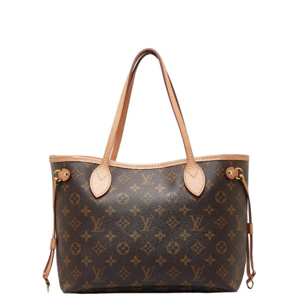 1 0151779 4 Louis Vuitton Monogram Neverfull PM Tote Bag Brown