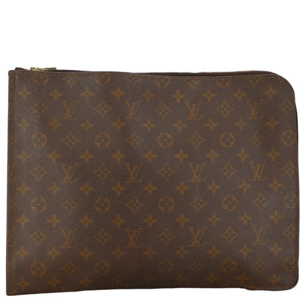 1 0151813 1 Louis Vuitton Monogram Pochette Clutch Bag Briefcase M53456 Brown