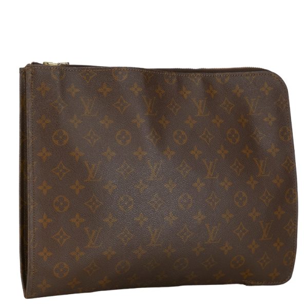 1 0151813 2 Louis Vuitton Monogram Pochette Clutch Bag Briefcase M53456 Brown