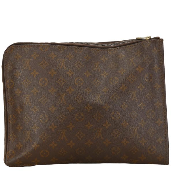 1 0151813 3 Louis Vuitton Monogram Pochette Clutch Bag Briefcase M53456 Brown