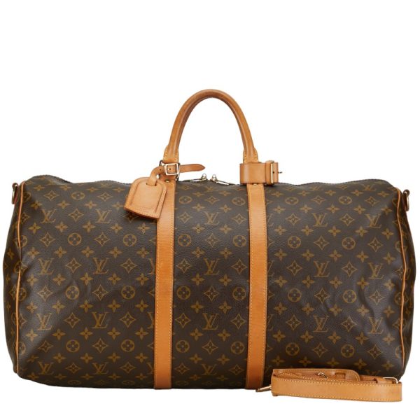 1 0151820 1 Louis Vuitton Monogram Keepall Bandouliere 55 Bag M41414 Brown