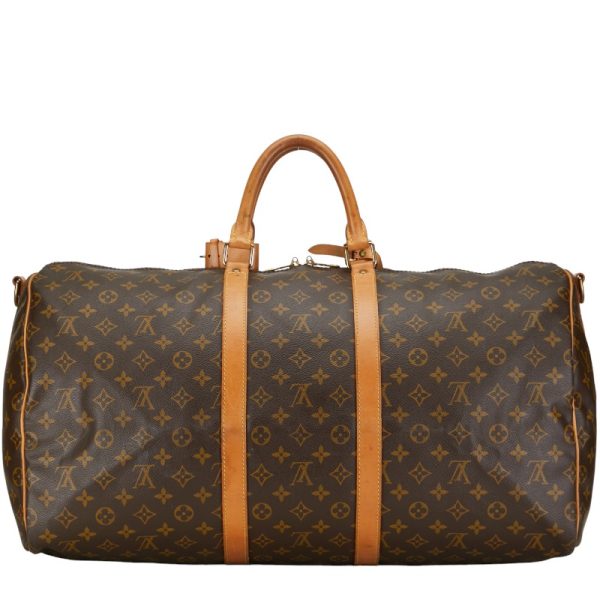 1 0151820 4 Louis Vuitton Monogram Keepall Bandouliere 55 Bag M41414 Brown