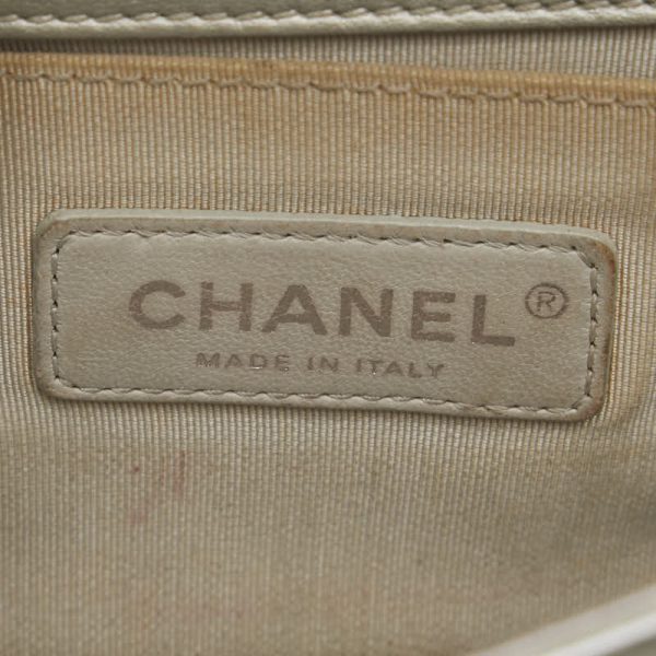 1 0151830 6 Chanel Matelasse Boy Coco Mark Chain Shoulder Bag Green