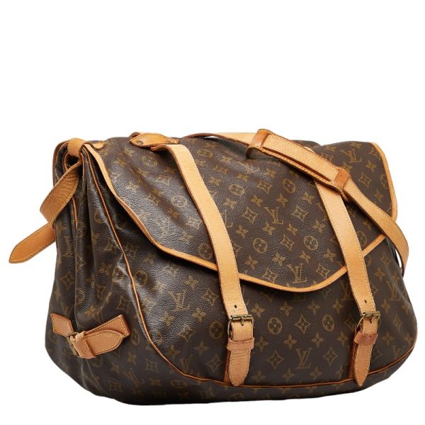 1 0151836 2 Louis Vuitton Monogram Saumur 43 Shoulder Bag M42252 Brown