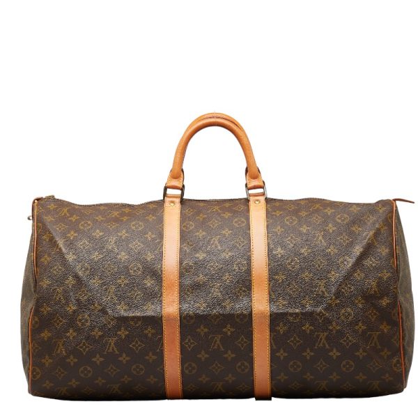 1 0151838 3 Louis Vuitton Monogram Keepall 55 M41424 Brown