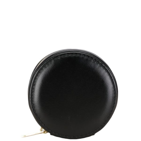 1 0151852 1 Saint Laurent Circle Round Pouch Black Polyester