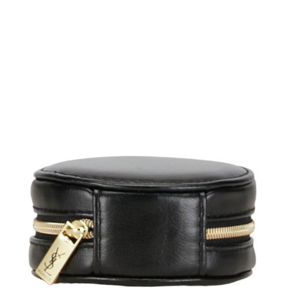 1 0151852 4 Saint Laurent Circle Round Pouch Black Polyester