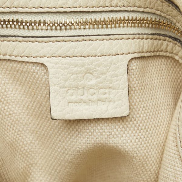 1 0151991 8 Gucci GG Canvas Bamboo Shoulder Bag Beige