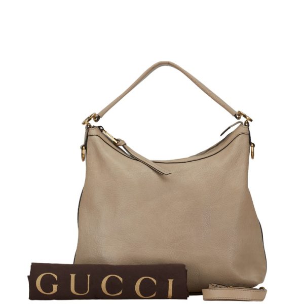 1 0152102 1 Gucci Interlocking G Handbag Shoulder Bag 2WAY 326514 Beige Leather