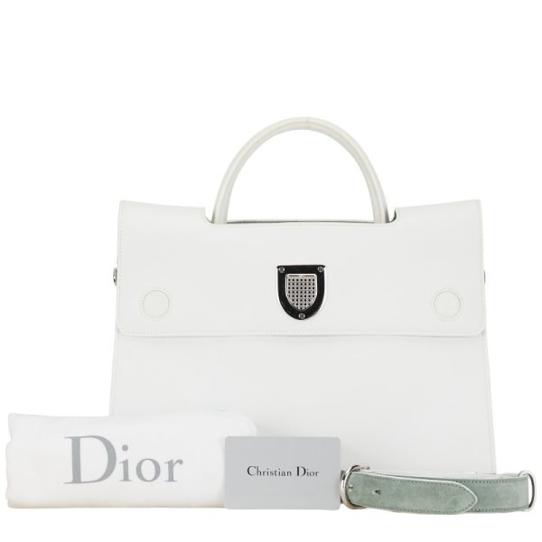 1 0152115 1 Dior Ever Handbag Shoulder Bag 2WAY White Leather