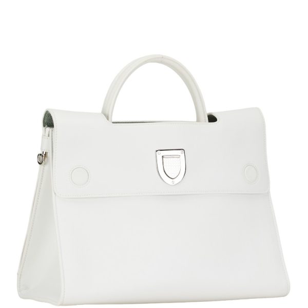 1 0152115 3 Dior Ever Handbag Shoulder Bag 2WAY White Leather