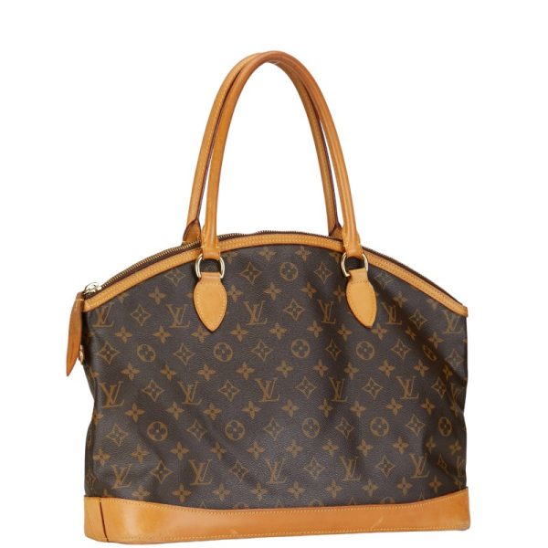 1 0152118 2 Louis Vuitton Monogram Lockit Shoulder Bag M40104 Brown